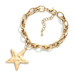 Double Link Star Chain Bracelet - Gold (RESTOCK)