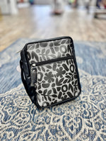 Black Floral Leather Bible Cover