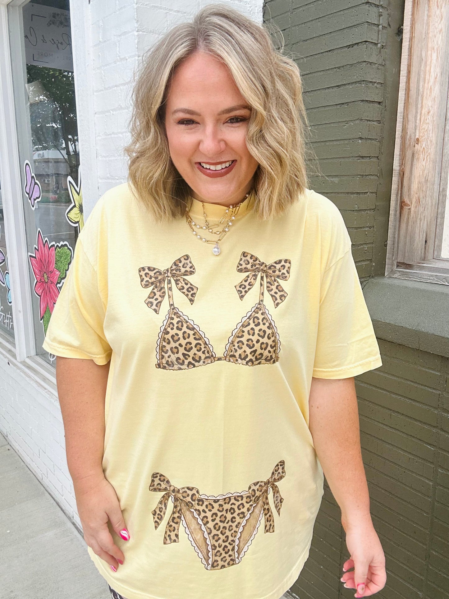 Bikini Ready Graphic Tee (Leopard-Customizable)