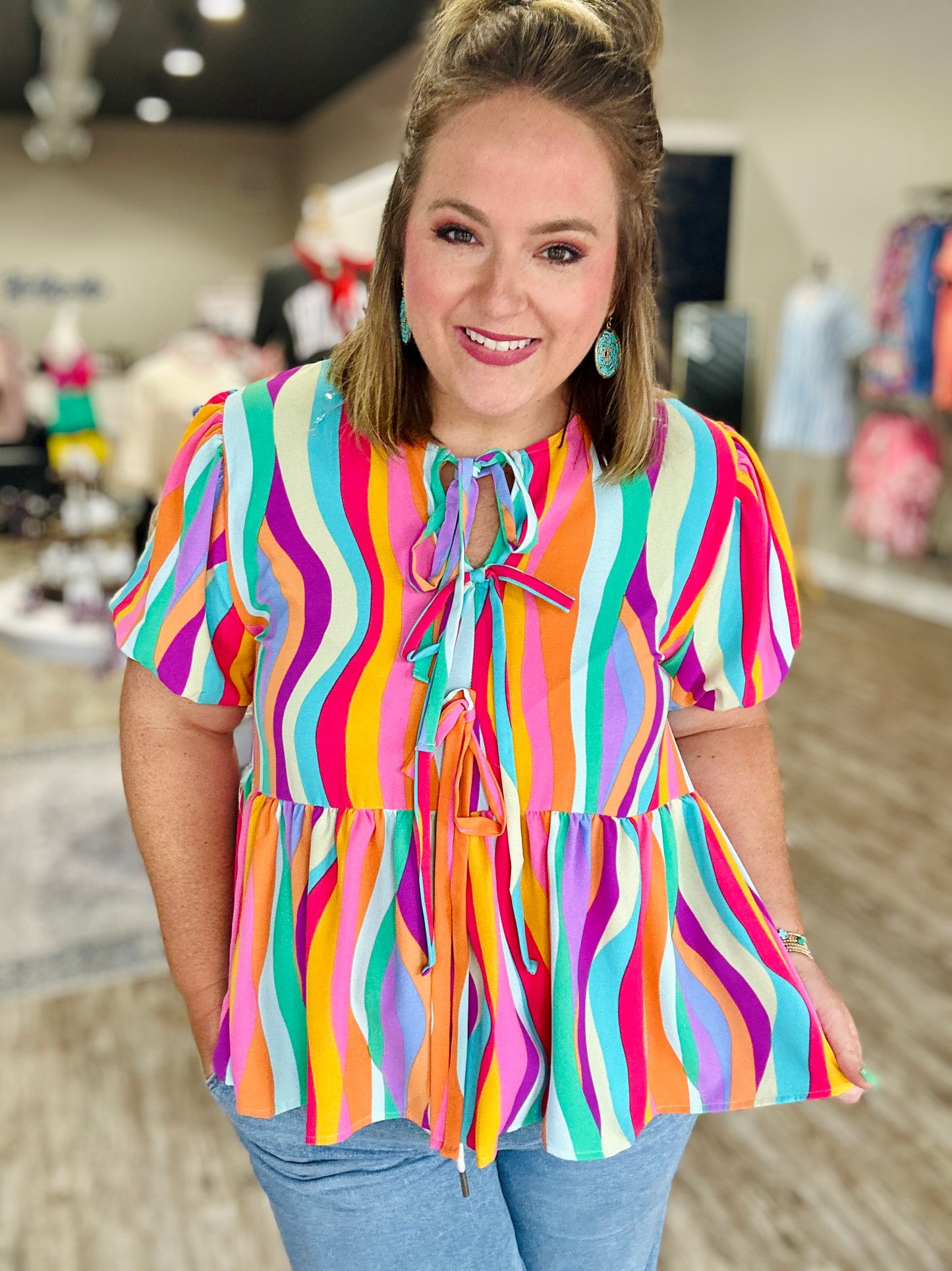 Allie Retro Stripe Top