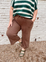 Karen Acid Wash Pants in Brown