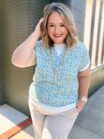 Floral Rolled Short Sleeve Top
