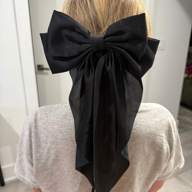 Black Silk Bow with Alligatory Clip