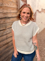 Alexis Striped Sleeveless Sweater