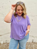 Carly Ribbed Oversized V-Neck