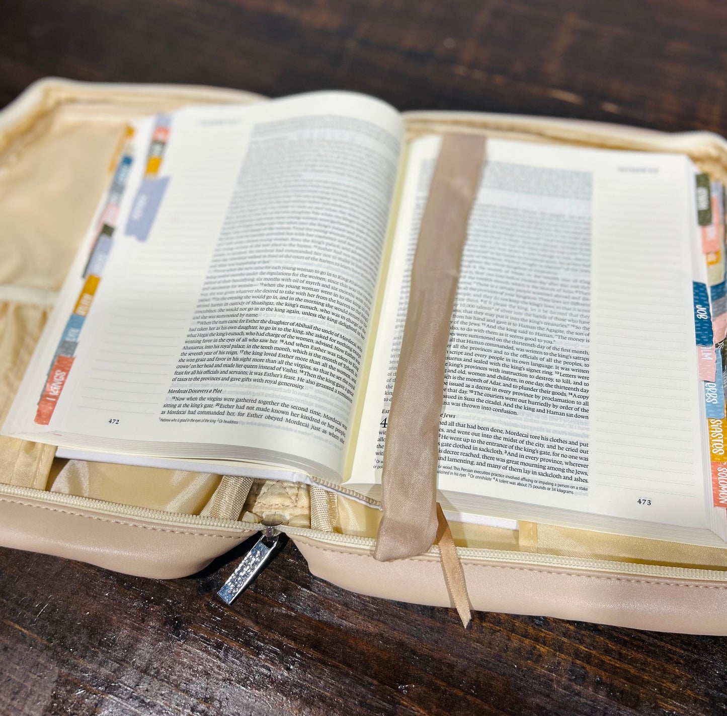 More Than Able Color Block Leather Bible Cover