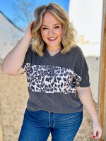Sherry Ribbed Leopard Top