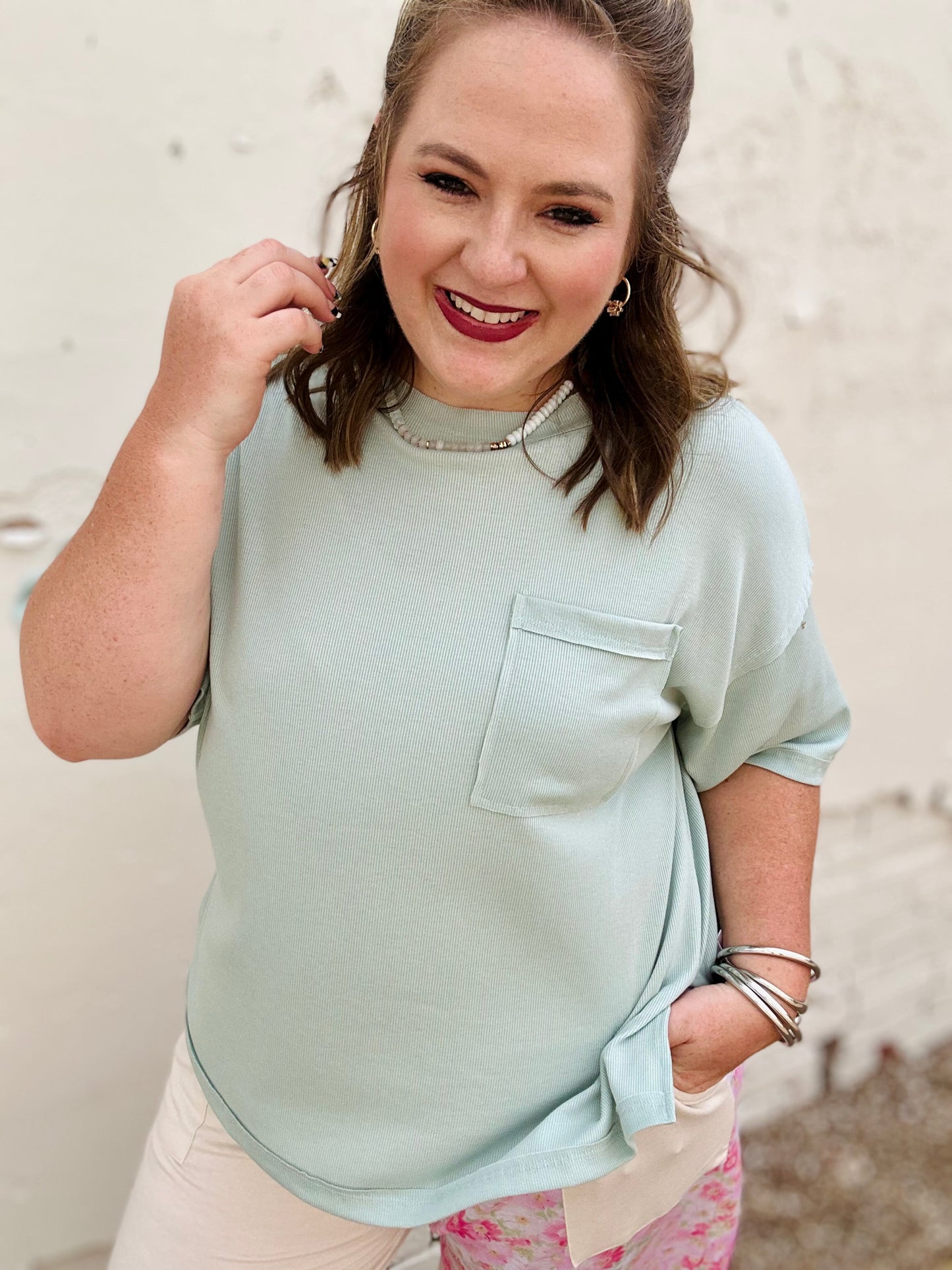Lennie Ribbed Boyfriend Top (Multiple Colors)