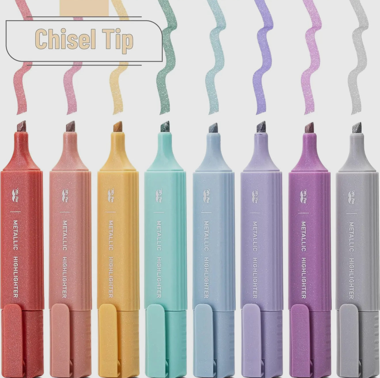 Glitter Highlighters - 8 Pack Set