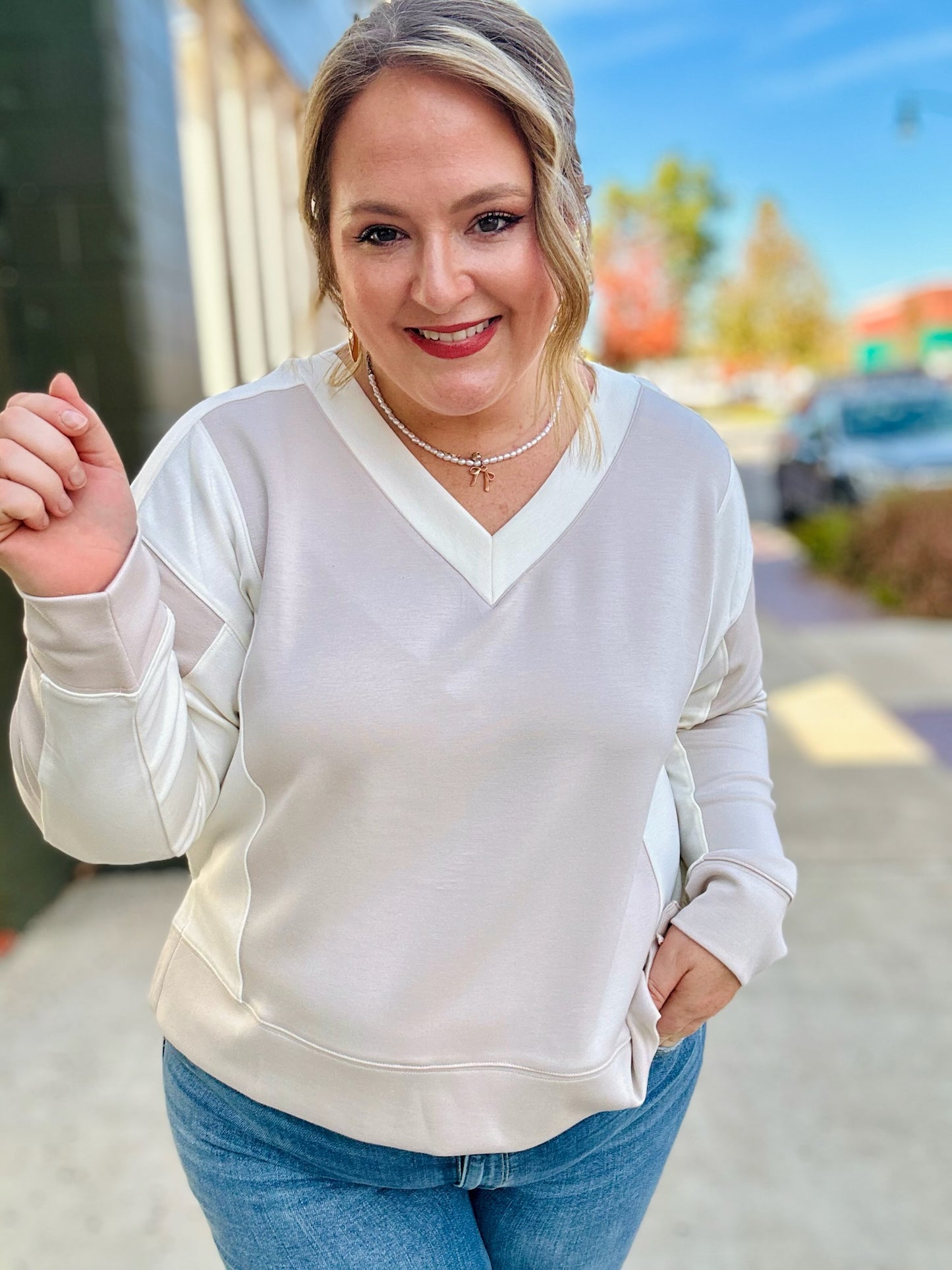 Ashlynn Two Tone Top