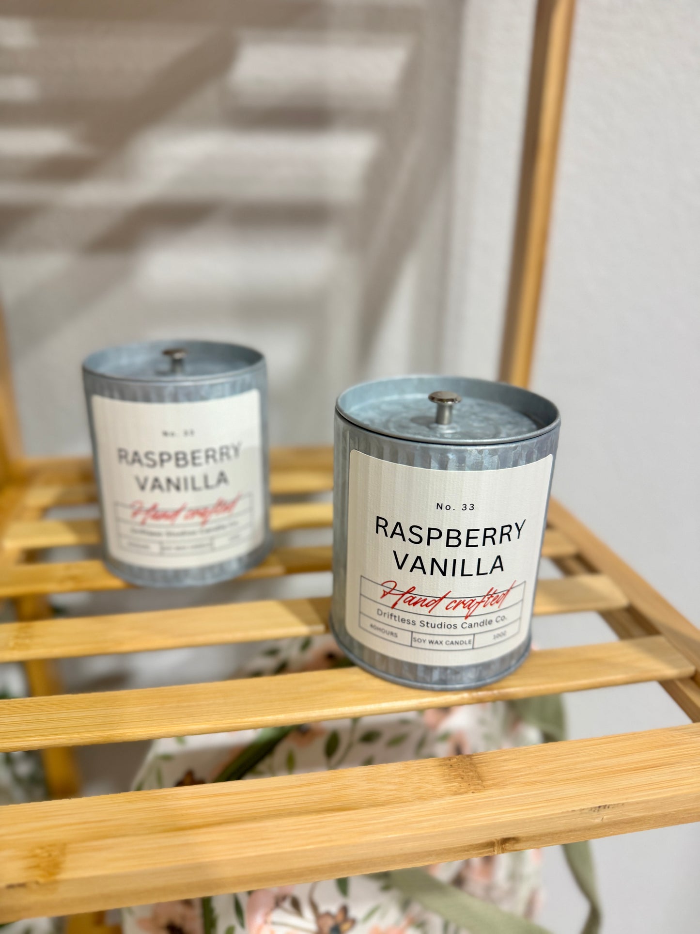 Raspberry Vanilla Soy Wax Candle
