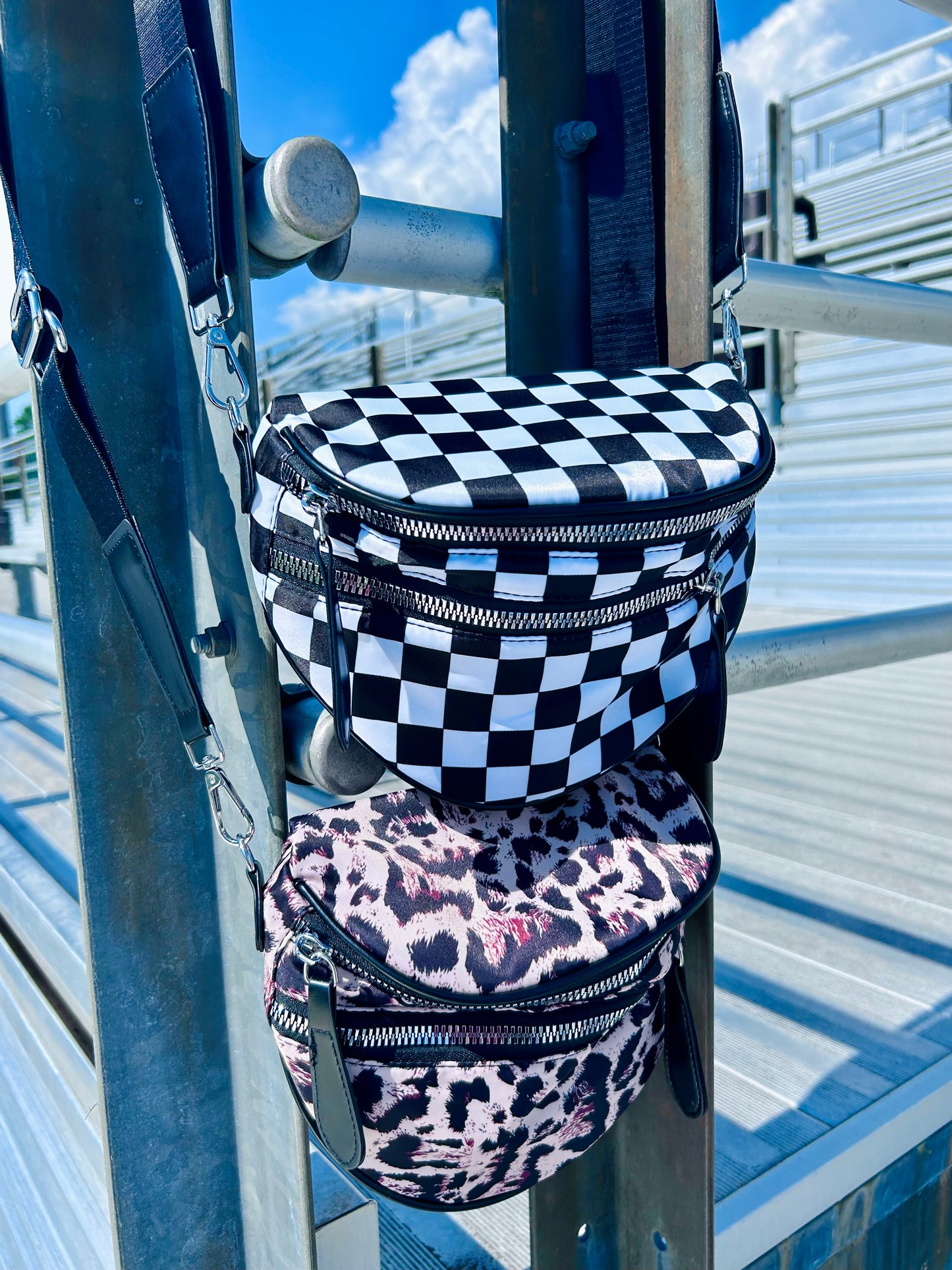 Double Zipper Leopard Bum Bag