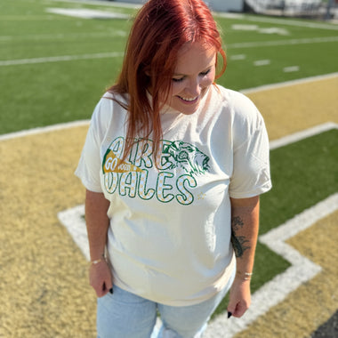 Faux Glitter Checkered School Spirit Tee (Customizable)