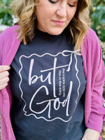 But God Faux Pink Glitter Graphic Tee