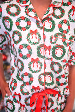 Market Special: Ribbon Wreath Ruffle Pajama Set