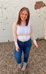 Cottage Floral Mesh Top