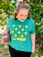 School Spirit Stars Tee On Green