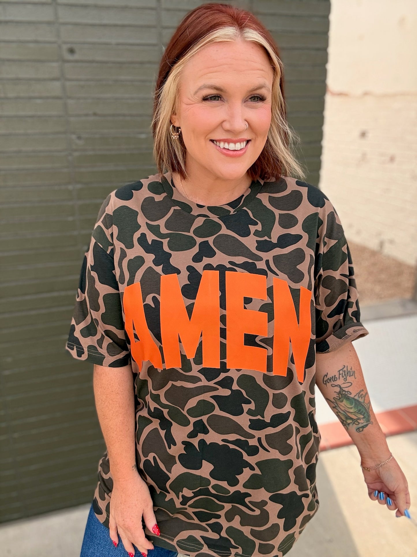 Amen Duck Camo Varsity Tee (Customizable)