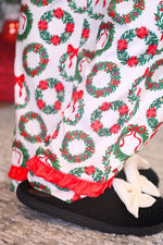 Market Special: Ribbon Wreath Ruffle Pajama Set