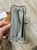 Karen Kiss Lock Clutch in Black
