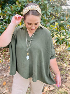 Penny Olive Top