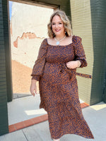 Abra Animal Print Maxi Dress