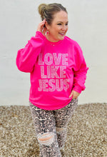 Love Like Jesus Faux Glitter Sweatshirt