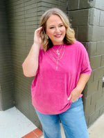 Kara Acid Washed Oversized Boyfriend Tee (Multiple Colors)