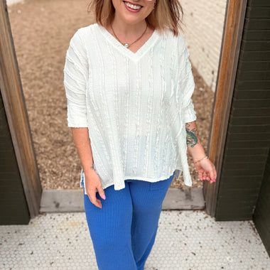 Stevie White Boho Top