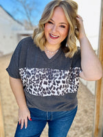 Sherry Ribbed Leopard Top