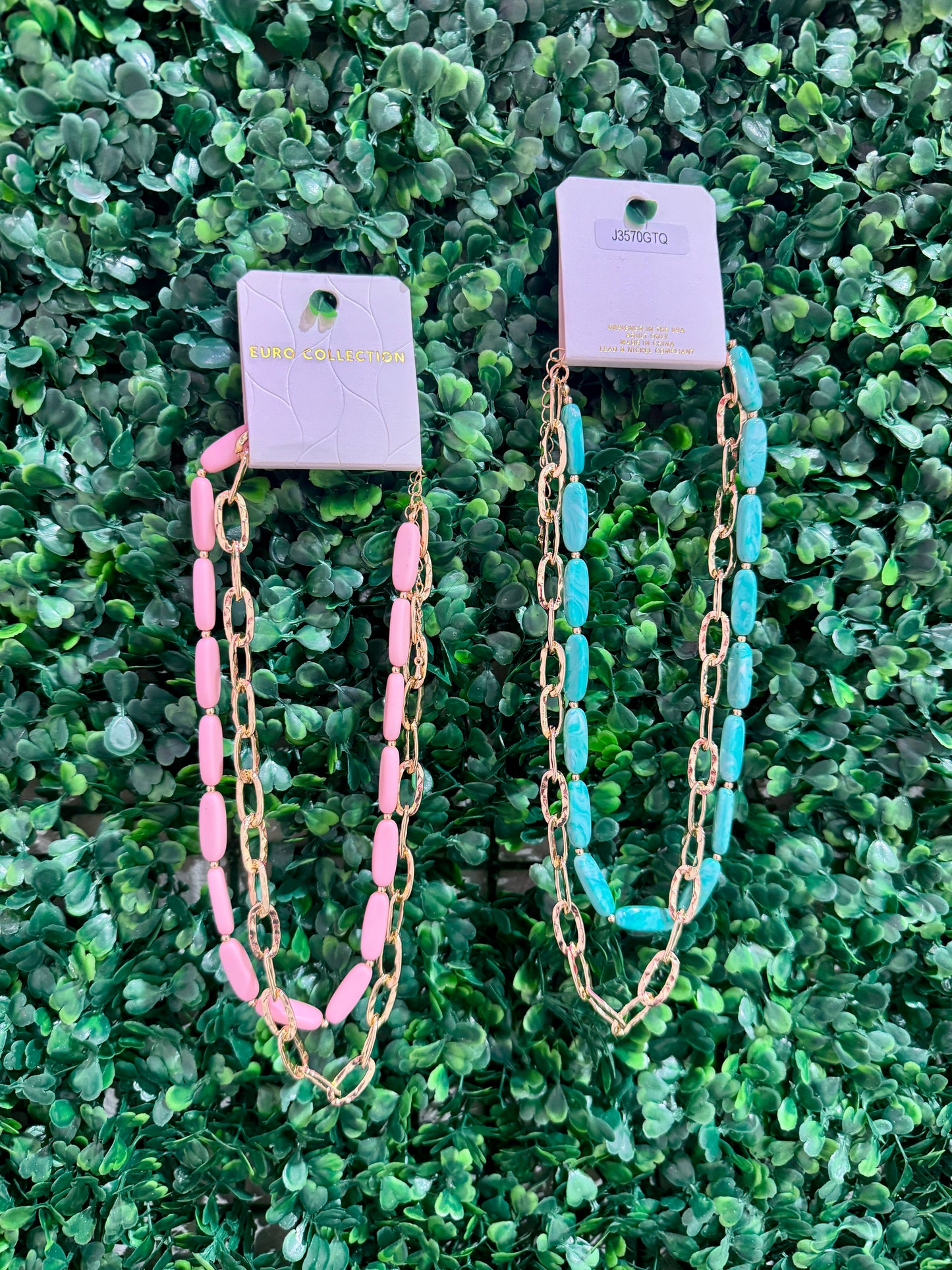 Double Layered Chain Link Necklace (Multiple Colors)