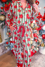 Market Special: Plaid Poinsettia Ruffle Pajama Set