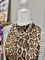 Layered Baroque Pearl & Chain Necklace