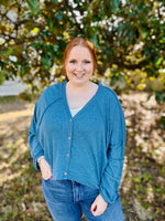 Rose Button Down Cropped Cardigan