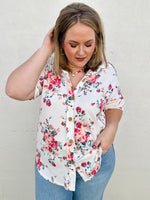 Dolly Button Up Floral Top