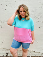 Sally Anne Color Block Ribbed Top