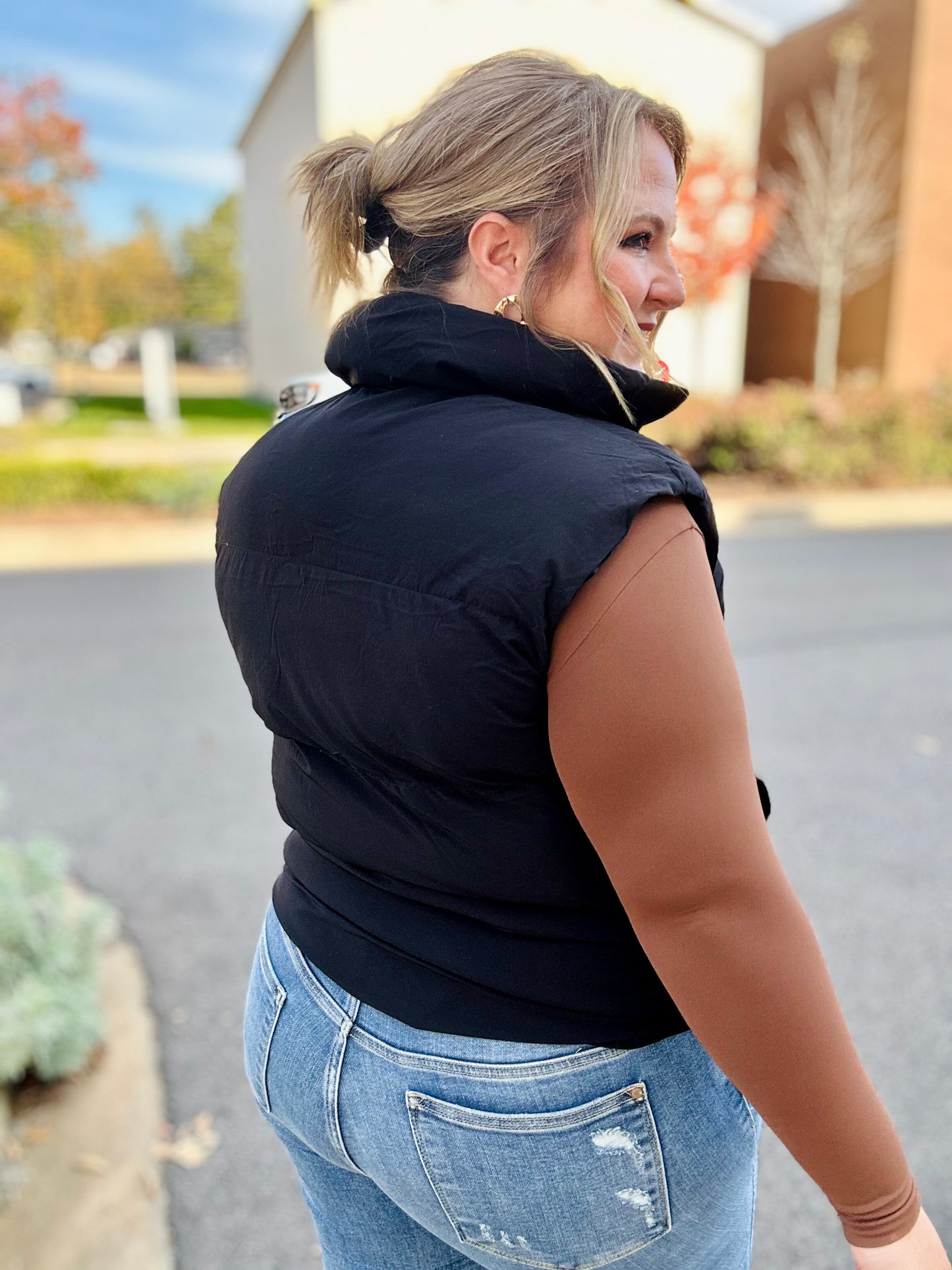 GraceLynn Puffer Vest in Black