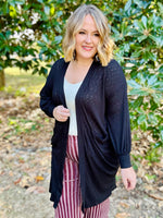 Nora Black Knit Cardigan