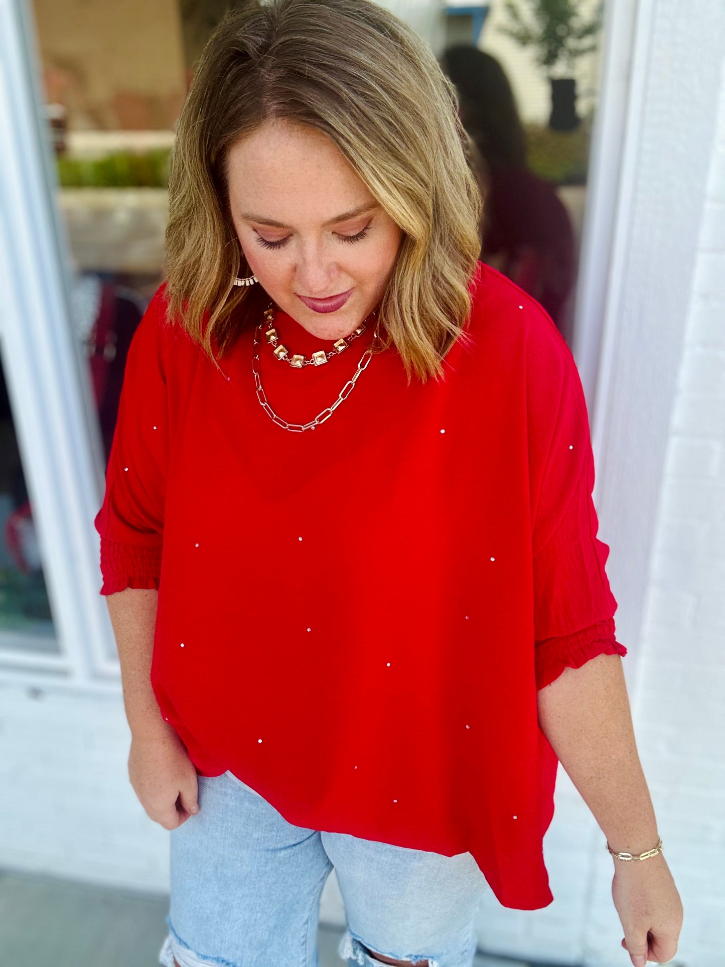 Alex Rhinestone Top