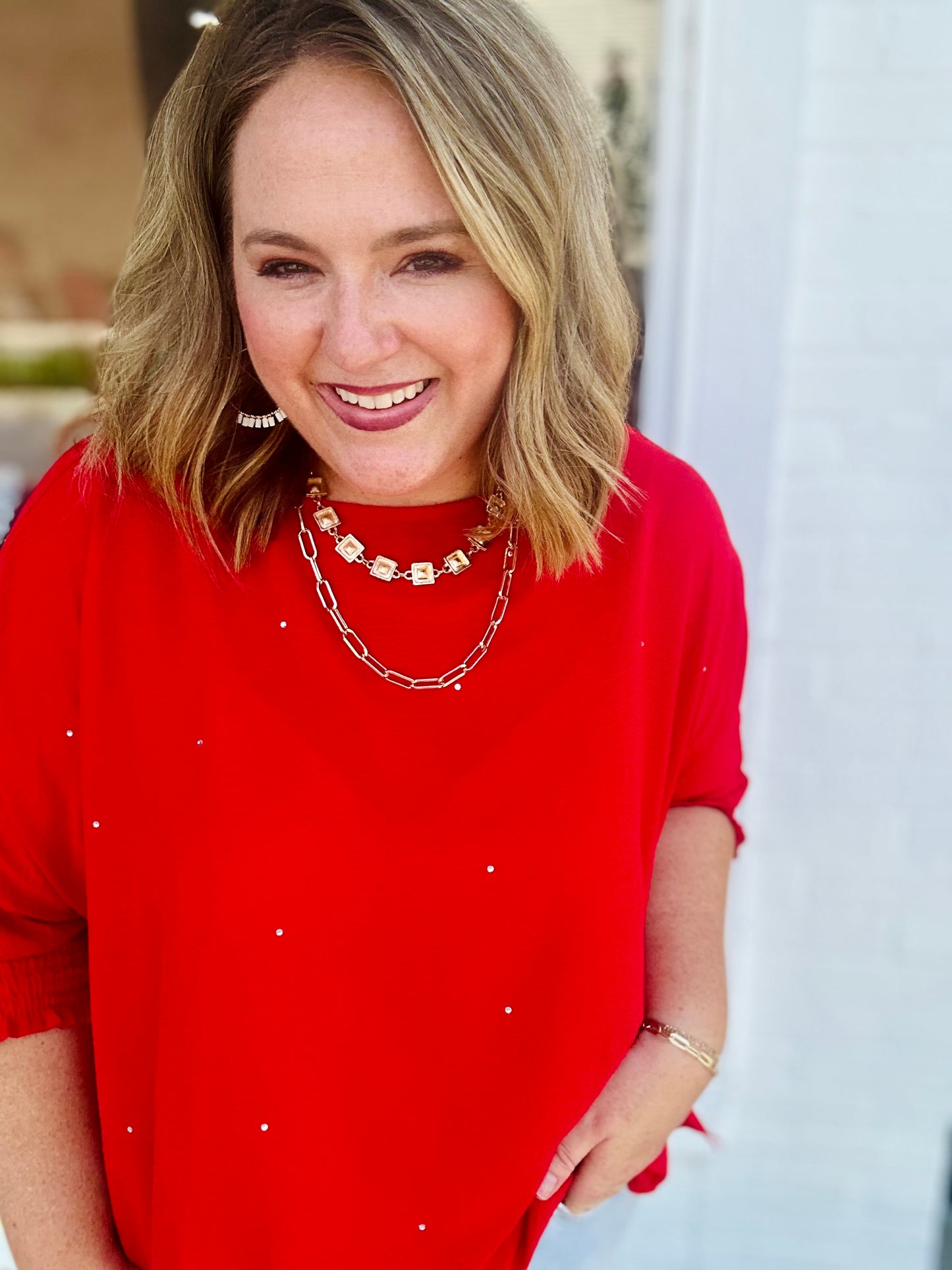 Alex Rhinestone Top
