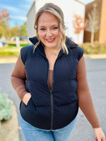 GraceLynn Puffer Vest in Black