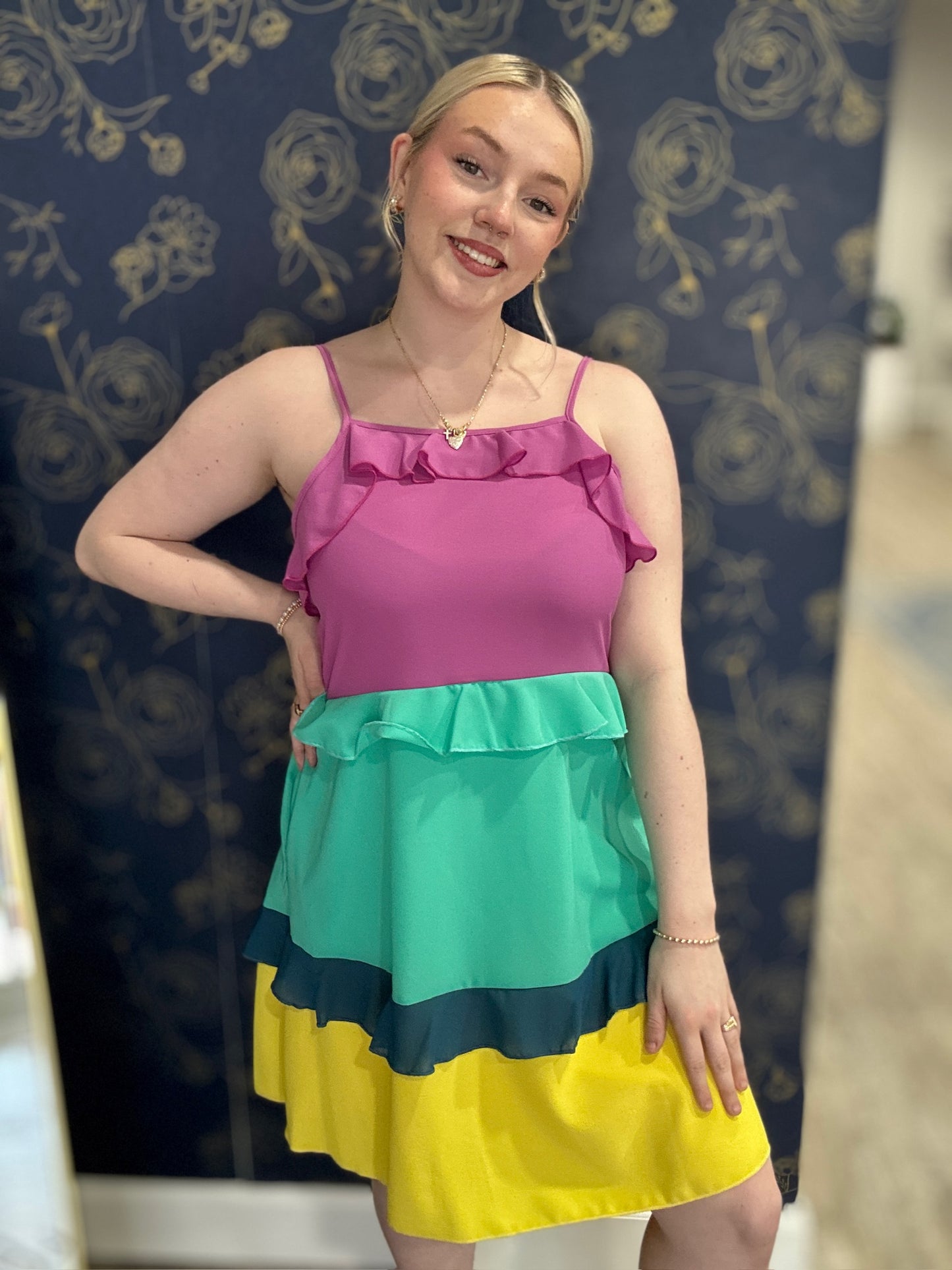 Briana Tiered Spaghetti Strap Dress