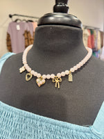Pastel Beaded Charm Necklace