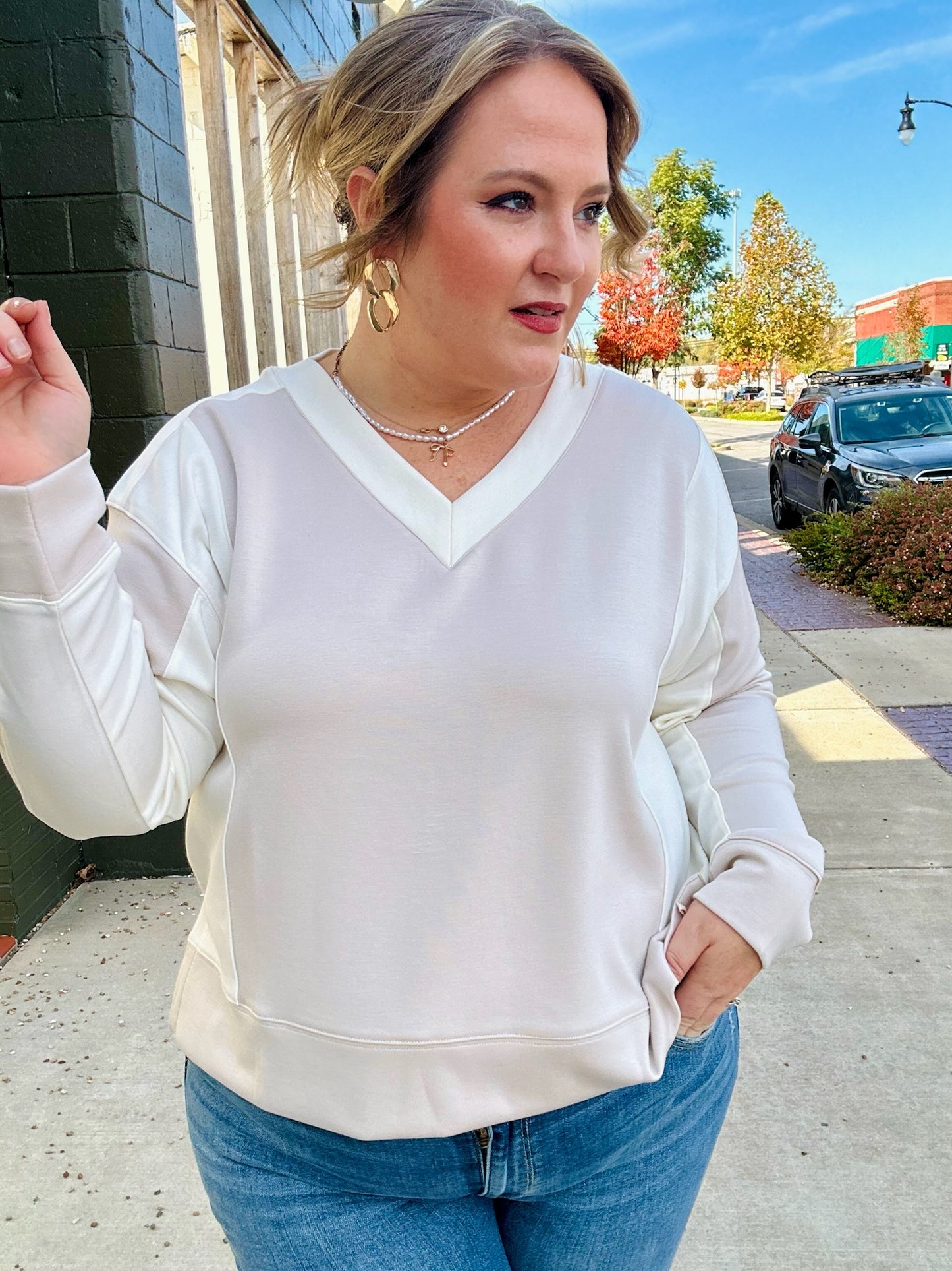 Ashlynn Two Tone Top
