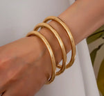 Chunky Triple Bangle Set in Gold