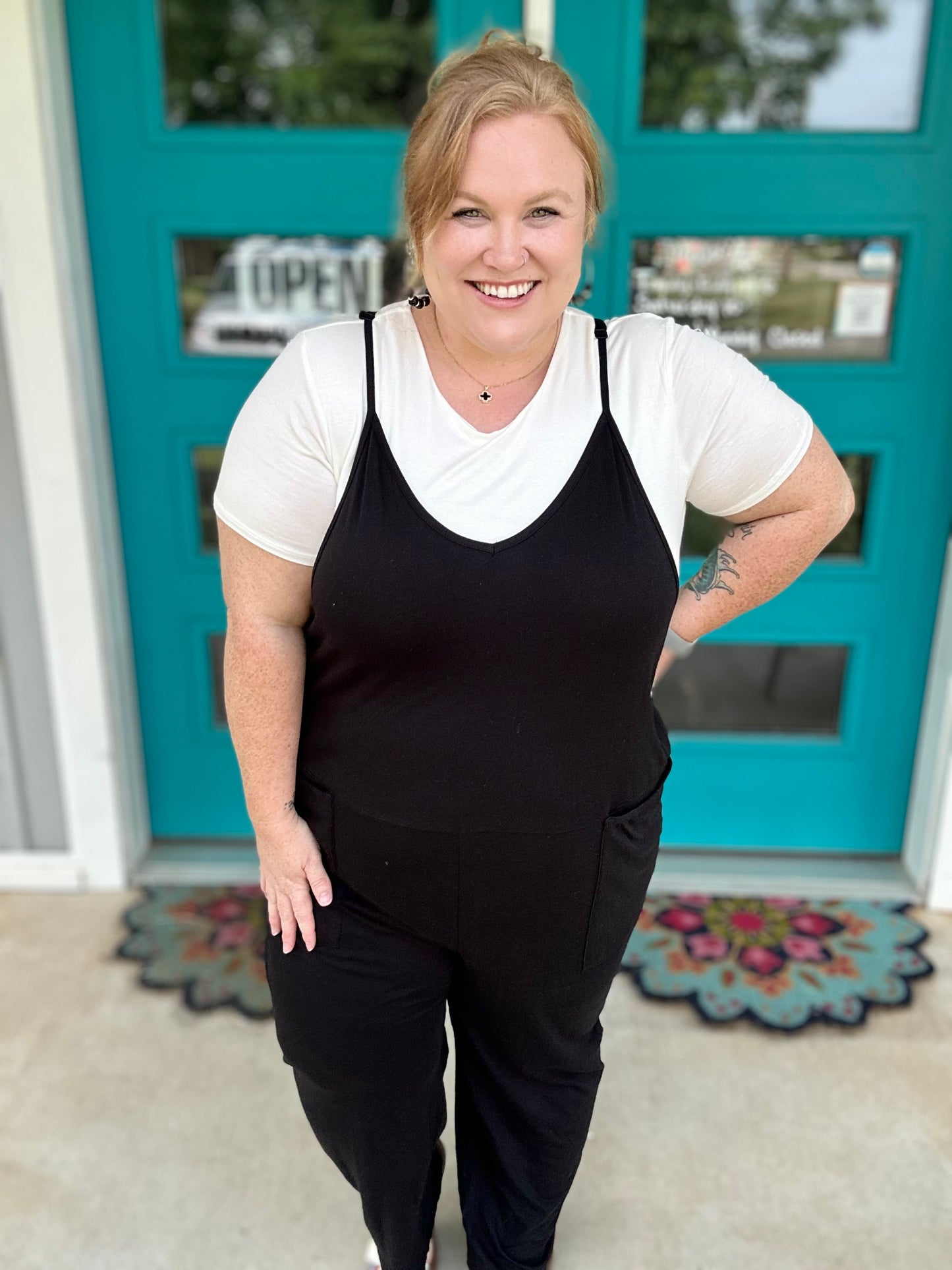 Erica Loose Fit Black Jumpsuit