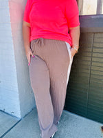 Kathy Ribbed Wide Leg Pants
