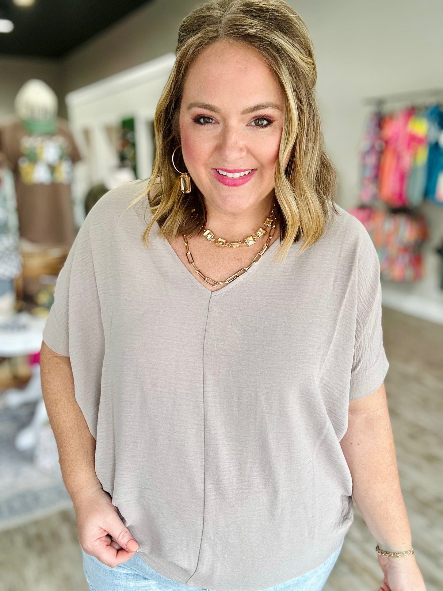 Regina Woven Top (Multiple Colors)