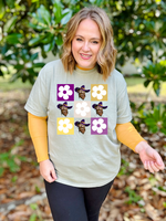 Flower Block School Spirit Tee