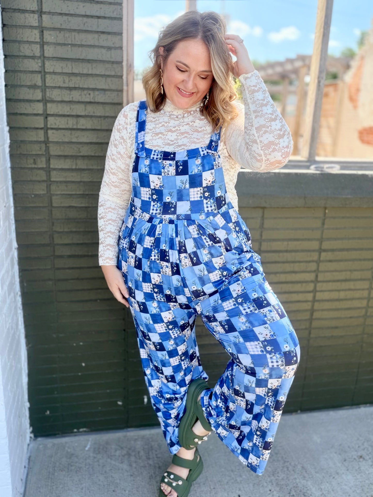 Floral Patchwork Overalls